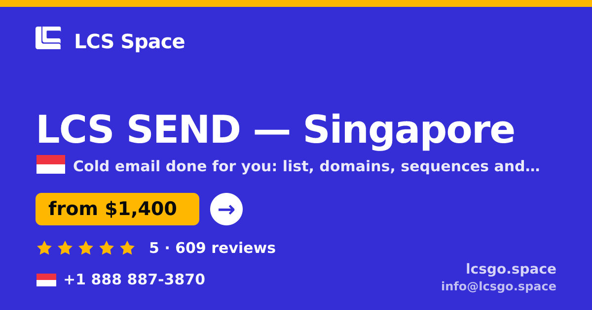 LCS SEND in Singapore — from $1,400/mo, rated 5/5 by 609 clients. LCS Space.