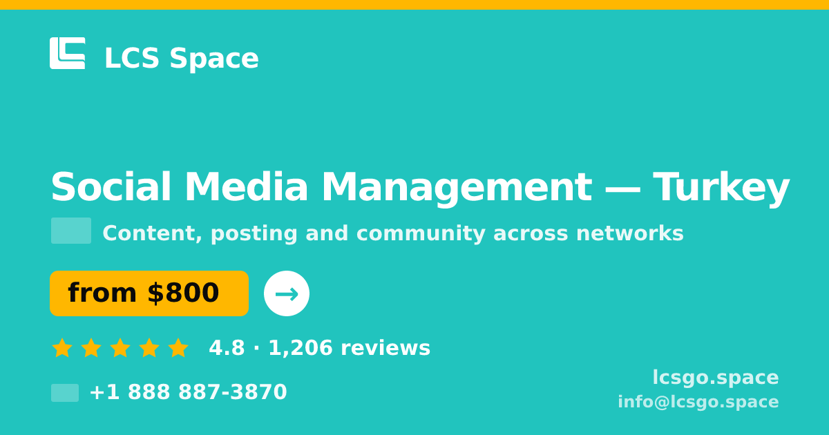 Social Media Management in Istanbul — from $500/mo, rated 4.7/5 by 2000 clients. LCS Space.