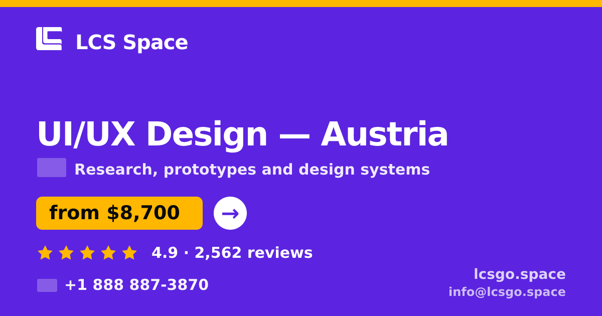 UI/UX Design in Linz — from $7,500, rated 4.9/5 by 3416 clients. LCS Space.