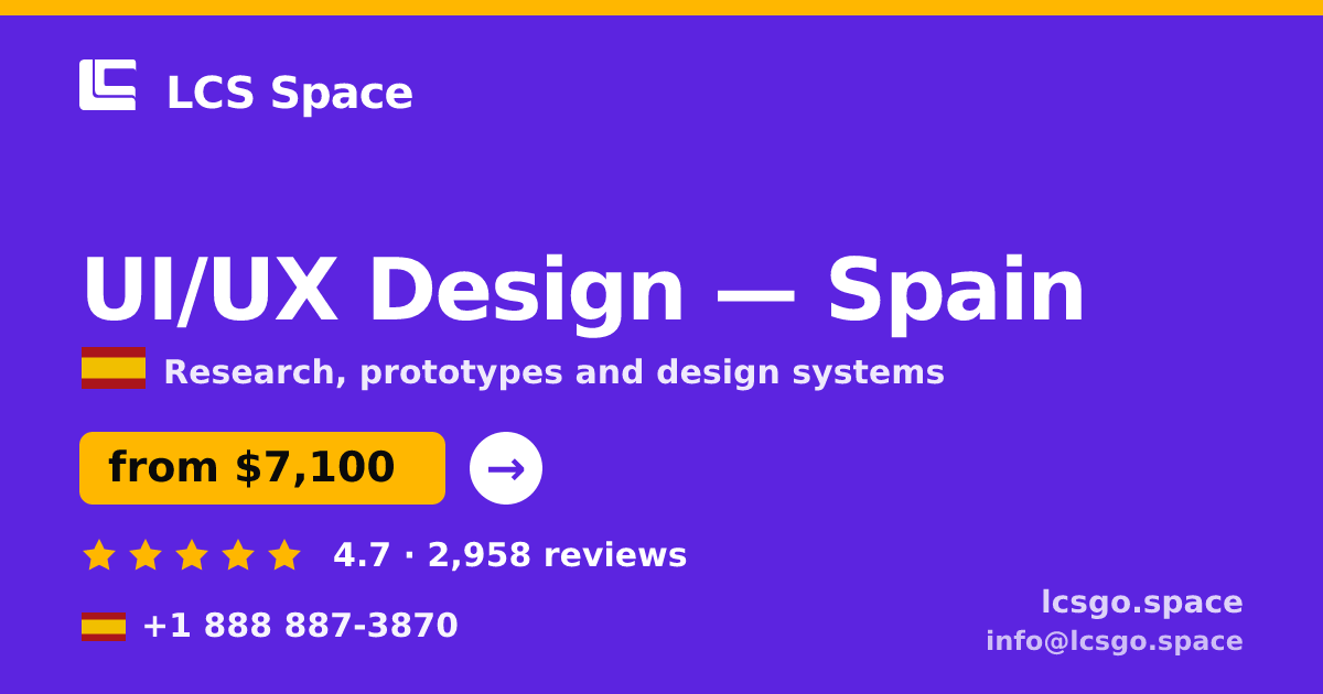 UI/UX Design in Valencia — from $5,200, rated 4.8/5 by 1377 clients. LCS Space.