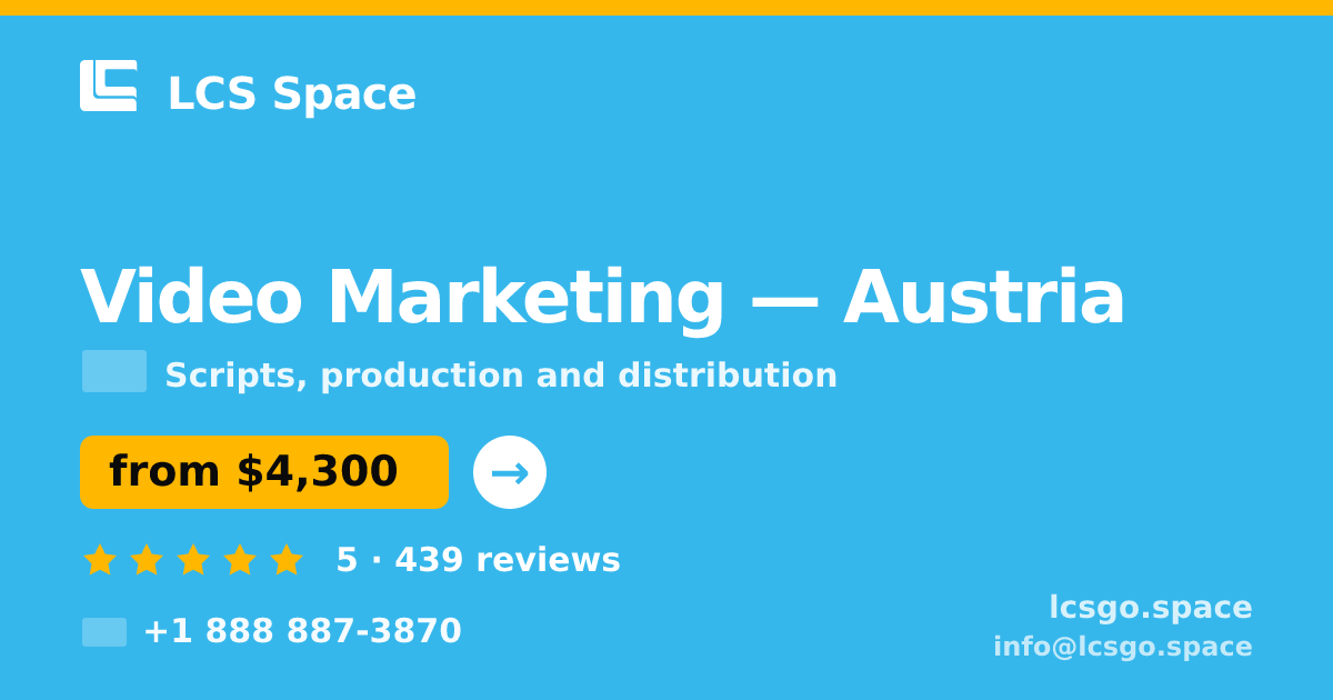 Video Marketing in Linz — from $4,400, rated 4.9/5 by 1489 clients. LCS Space.
