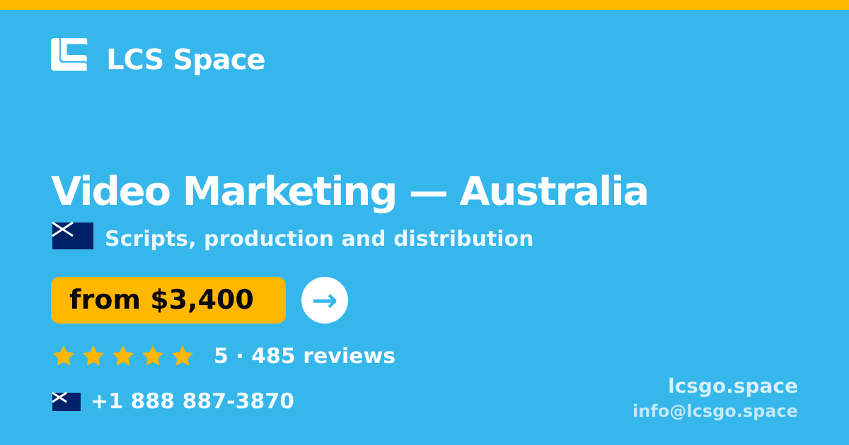 Video Marketing in Australia — from $3,400, rated 5/5 by 485 clients. LCS Space.