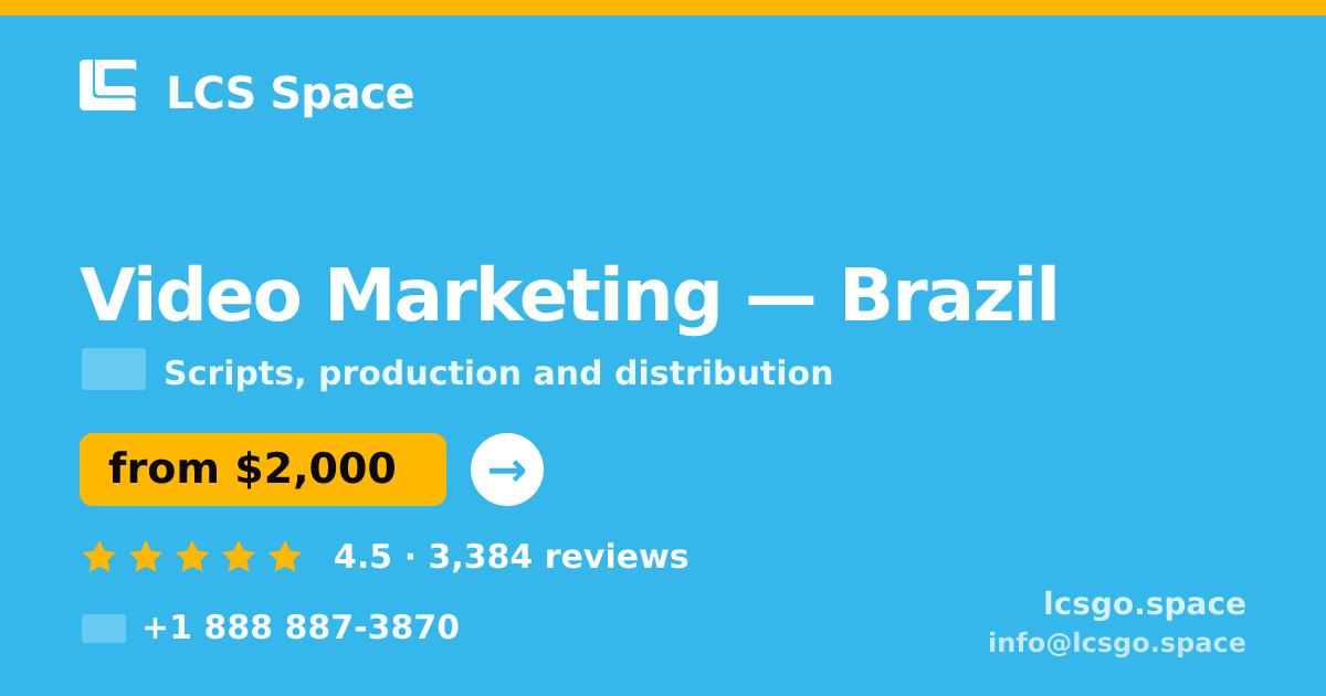 Video Marketing in Rio de Janeiro — from $2,100, rated 4.9/5 by 1142 clients. LCS Space.
