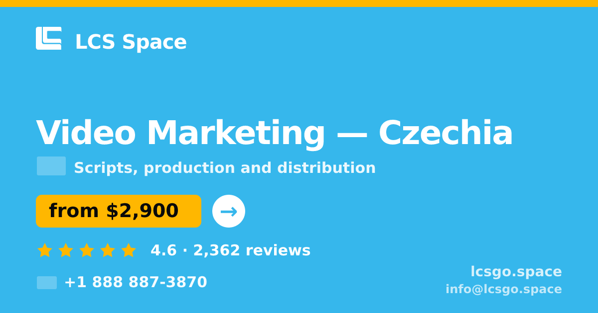 Video Marketing in Czechia — from $2,900, rated 4.6/5 by 2362 clients. LCS Space.