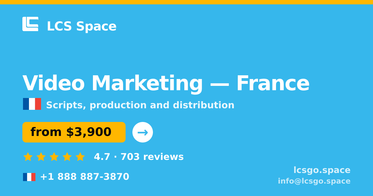 Video Marketing in Paris — from $3,700, rated 4.7/5 by 2142 clients. LCS Space.