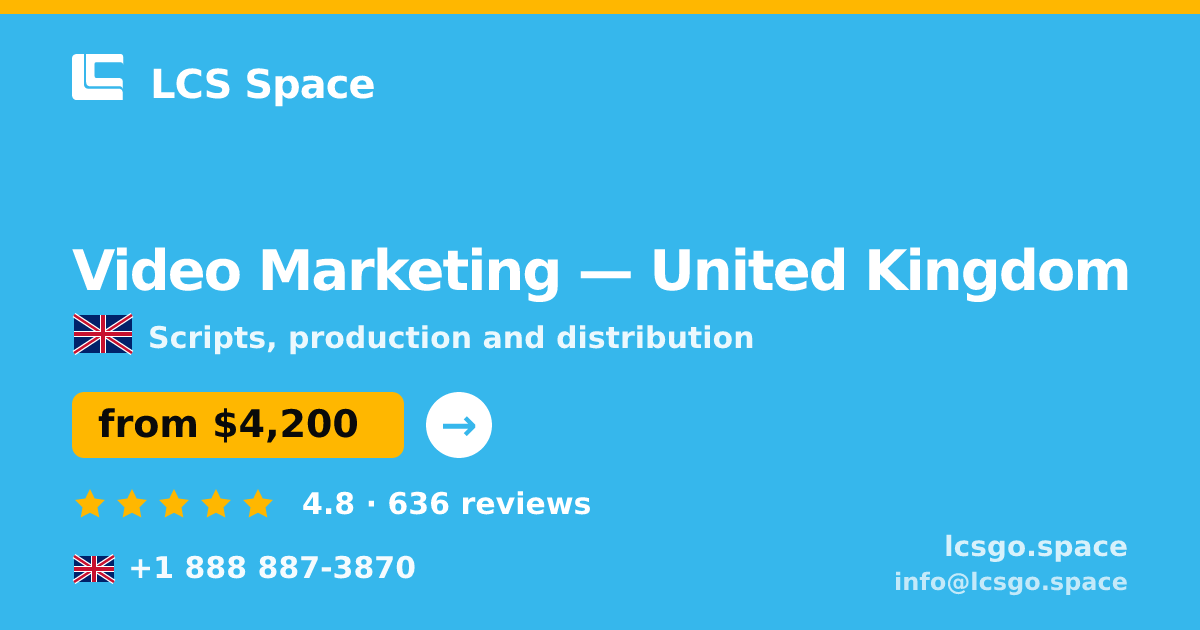 Video Marketing in Leeds — from $3,900, rated 5/5 by 1214 clients. LCS Space.