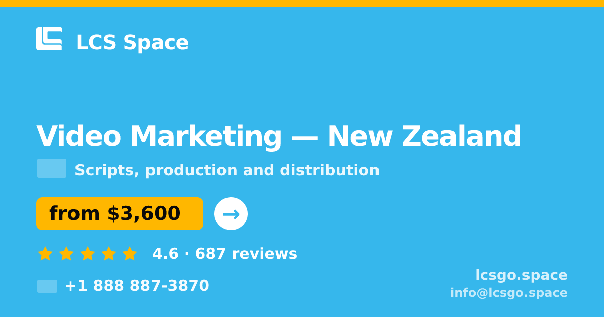 Video Marketing in Wellington — from $4,100, rated 4.7/5 by 2448 clients. LCS Space.