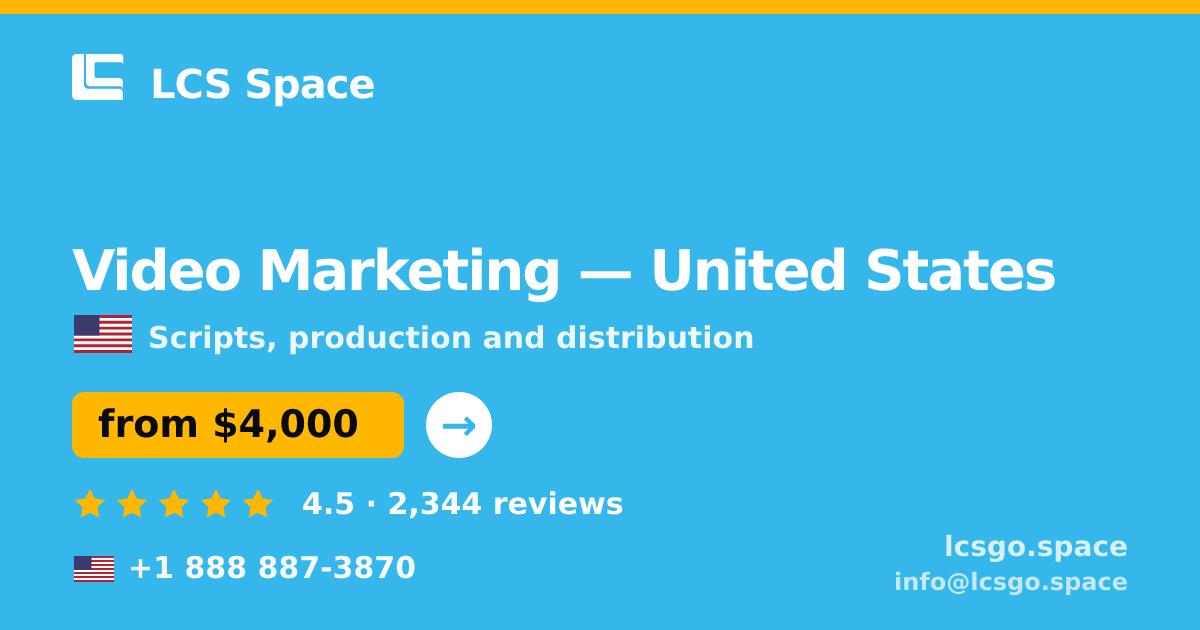 Video Marketing in San Diego — from $3,400, rated 4.6/5 by 755 clients. LCS Space.