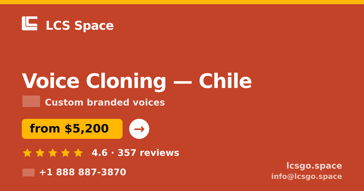 Voice Cloning in Santiago — from $4,100, rated 4.7/5 by 732 clients. LCS Space.