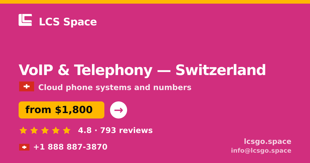VoIP & Telephony in Geneva — from $2,400/mo, rated 4.5/5 by 2317 clients. LCS Space.