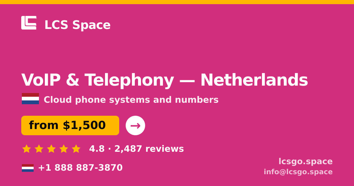 VoIP & Telephony in Rotterdam — from $1,800/mo, rated 4.6/5 by 2986 clients. LCS Space.
